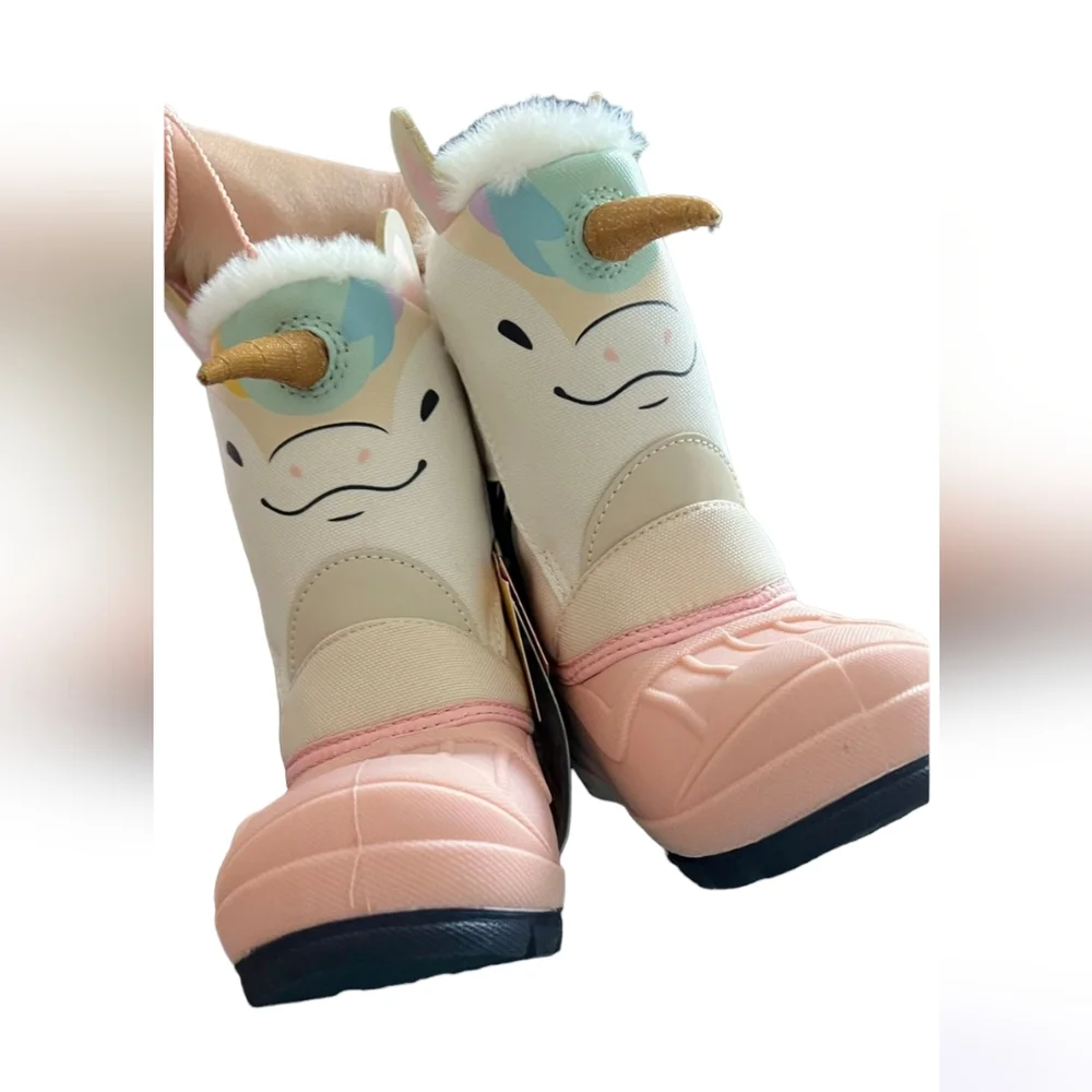 Cat & Jack Toddler Girls Unicorn Snow Boots